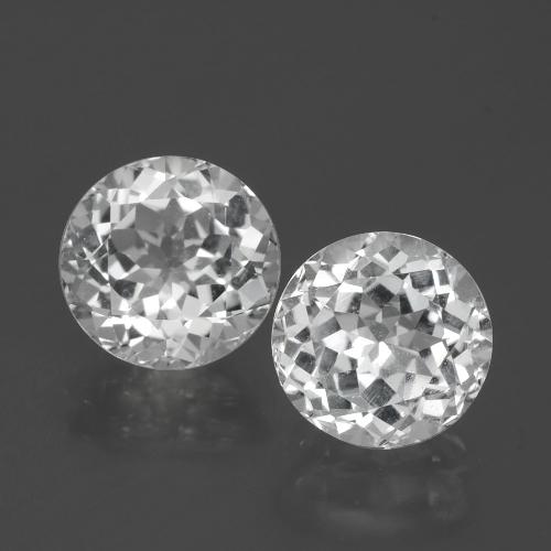 5,23 ct natürliche weißer Topas-Edelsteine, Rundschliff, VVS-VS