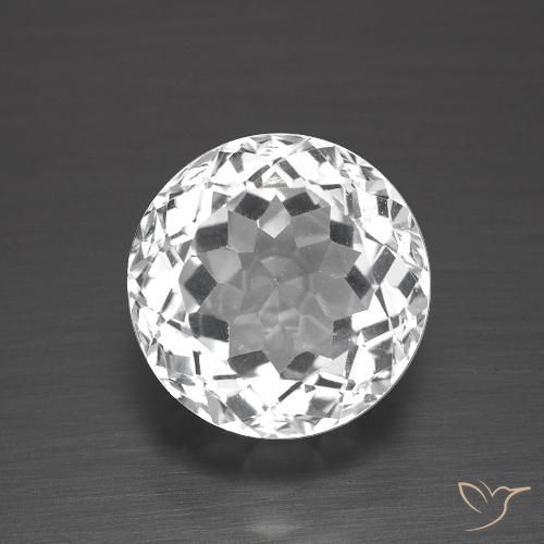 3.40ct Natürlicher Klares Weiß Topas, Runden, VVS-VS
