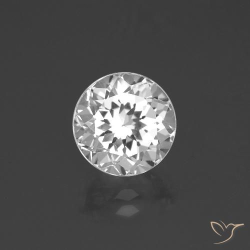 3.69ct Natürlicher Weiß Topas, Runden, VVS-VS