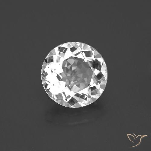 3.51ct Natürlicher Weiß Topas, Runden, VVS-VS