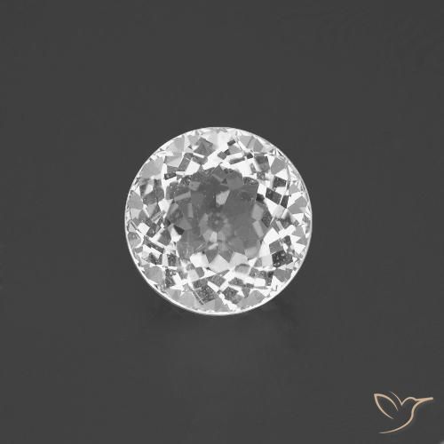 3.88ct Natürlicher Weiß Topas, Runden, VS