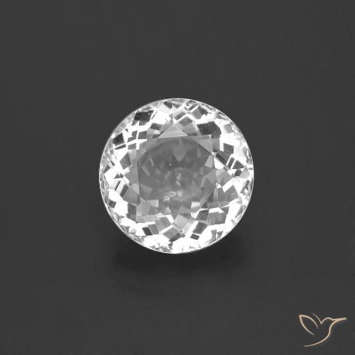 3.43ct Natürlicher Weiß Topas, Runden, VVS-VS