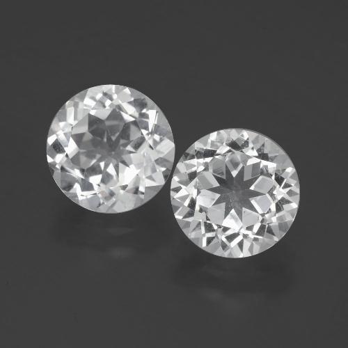 6.26 ct natürliche Klares Weiß Topas-Edelsteine, Rund Schliff, VVS-VS