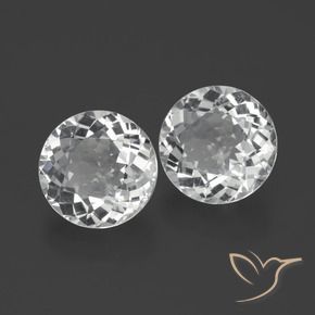 7.41 ct natürliche Klares Weiß Topas-Edelsteine, Runden, VVS-VS