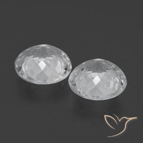 7.41 ct natürliche Klares Weiß Topas-Edelsteine, Runden, VVS-VS