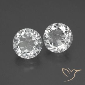 7.50 ct natürliche Klares Weiß Topas-Edelsteine, Rund Schliff, VVS-VS