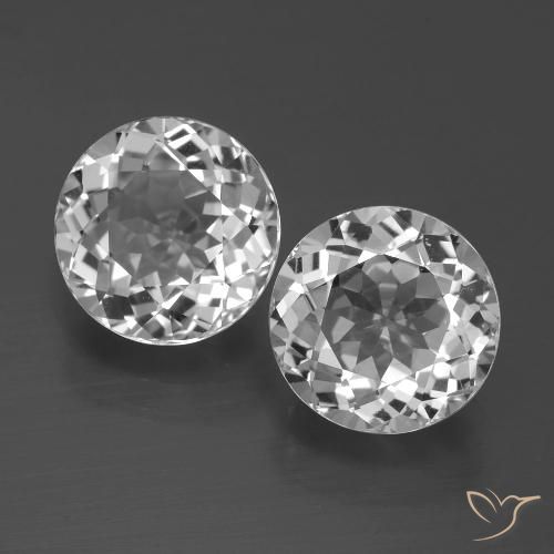 7,05 ct natürliche weißer Topas-Edelsteine, Rundschliff, VVS-VS