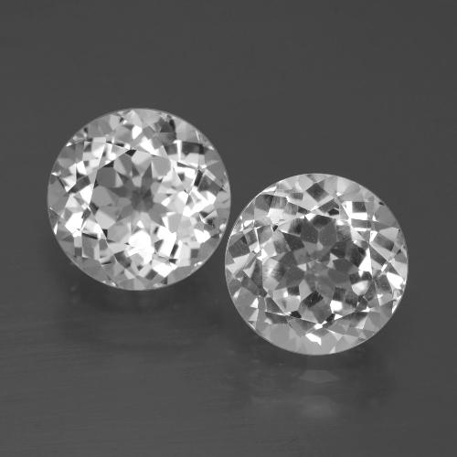 6.61 ct natürliche Klares Weiß Topas-Edelsteine, Rund Schliff, VVS-VS