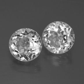6.61 ct natürliche Klares Weiß Topas-Edelsteine, Rund Schliff, VVS-VS