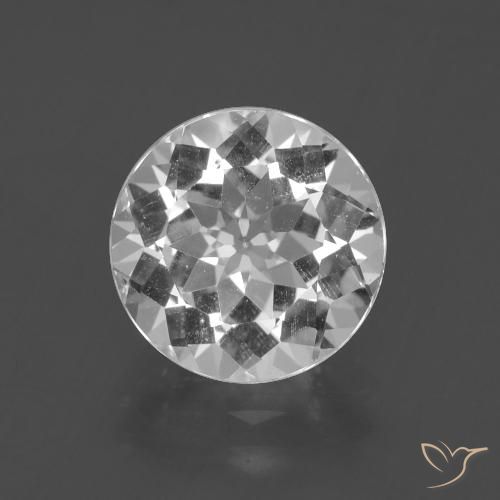 4.83ct Natürlicher Klares Weiß Topas, Runden, VVS-VS