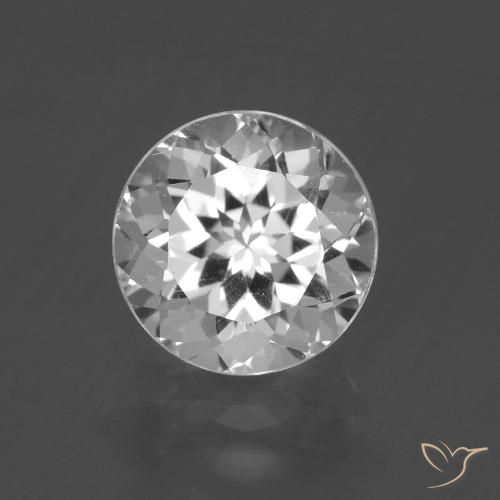 4.89ct Natürlicher Klares Weiß Topas, Runden, VVS-VS