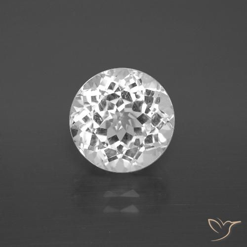 4.43ct Natürlicher Klares Weiß Topas, Runden, VS