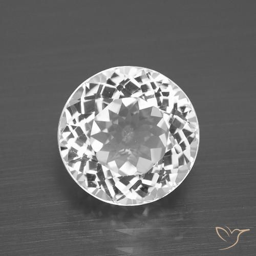 4.49ct Natürlicher Klares Weiß Topas, Runden, VVS-VS
