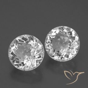 6.30 ct natürliche Klares Weiß Topas-Edelsteine, Runden, VVS-VS