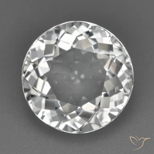 5.08ct Natürlicher Klares Weiß Topas, Runden, VVS-VS