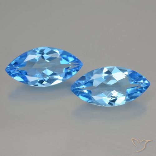 8.14ctw Natürlicher Swiss Blue Topas, Marquise, VVS