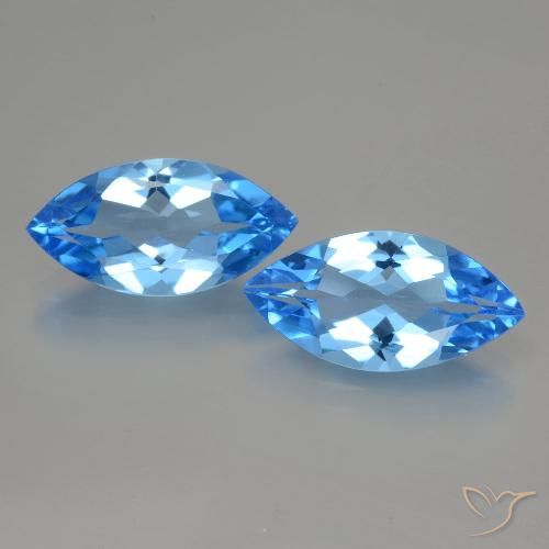 8.48ctw Natürlicher Swiss Blue Topas, Marquise, VVS-VS