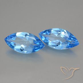 8.48 ct natürliche Swiss Blue Topas-Edelsteine, Marquise, VVS-VS