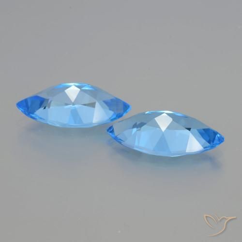 8.79 ct natürliche Swiss Blue Topas-Edelsteine, Marquise, VVS