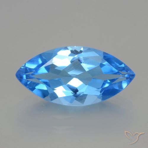 4,30 ctw natürlicher blauer Topas, Marquise, VVS-VS