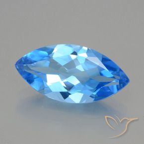 4,30 ctw natürlicher blauer Topas, Marquise, VVS-VS