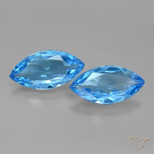7.21ctw Natürlicher Swiss Blue Topas, Marquise, VS