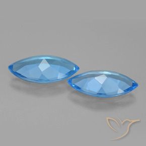 7.21 ct natürliche Swiss Blue Topas-Edelsteine, Marquise, VS