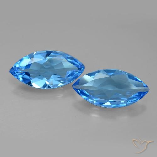 6.53ctw Natürlicher Swiss Blue Topas, Marquise, VVS-VS