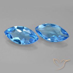 6.53 ct natürliche Swiss Blue Topas-Edelsteine, Marquise, VVS-VS