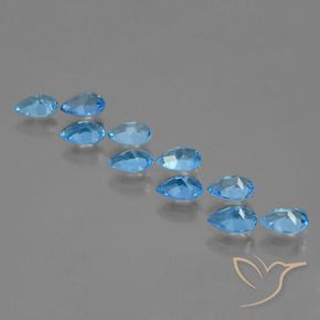 4,63 ct natürliche blauer Topas-Edelsteine, Birnenform, VVS-VS
