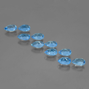 4,97 ct natürliche blauer Topas-Edelsteine, Birnenform, VVS-VS