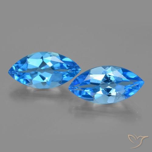 8.28ctw Natürlicher Swiss Blue Topas, Marquise, VS