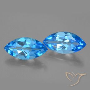 8.28 ct natürliche Swiss Blue Topas-Edelsteine, Marquise, VS