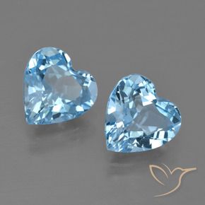 5.78 ct natürliche Himmerlblau Topas-Edelsteine, Herz, VVS-VS