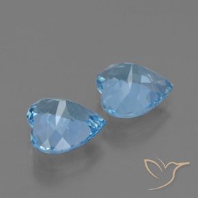 5.78 ct natürliche Himmerlblau Topas-Edelsteine, Herz, VVS-VS