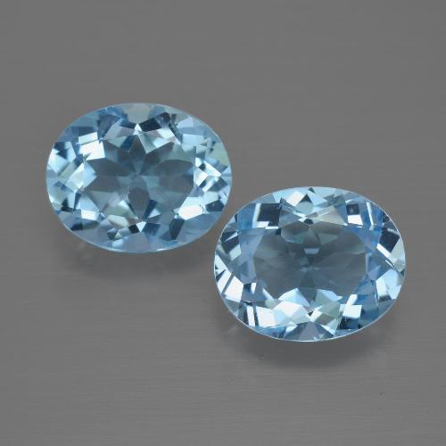 6.20 ct natürliche Swiss Blue Topas-Edelsteine, Oval Schliff, VVS-VS