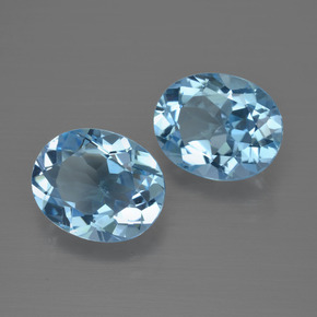 6.20 ct natürliche Swiss Blue Topas-Edelsteine, Oval Schliff, VVS-VS