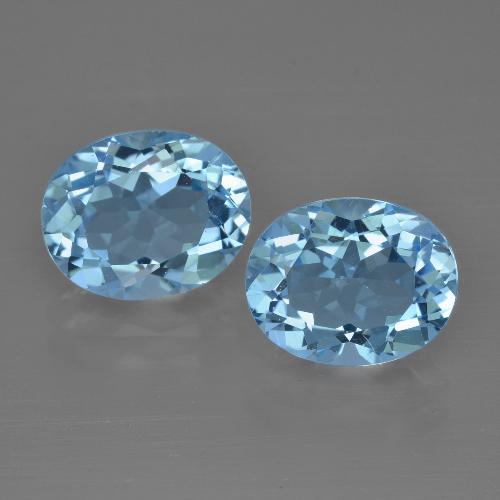 6,95 ct natürliche blauer Topas-Edelsteine, Oval Schliff, VS