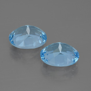 6,95 ct natürliche blauer Topas-Edelsteine, Oval Schliff, VS