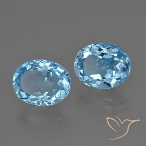 6.89 ct natürliche Himmerlblau Topas-Edelsteine, Oval, VVS-VS