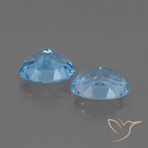 6.89 ct natürliche Himmerlblau Topas-Edelsteine, Oval, VVS-VS