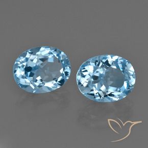 7,05 ct natürliche blauer Topas-Edelsteine, Oval Schliff, VVS-VS