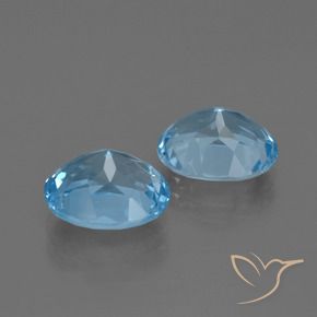 7,05 ct natürliche blauer Topas-Edelsteine, Oval Schliff, VVS-VS