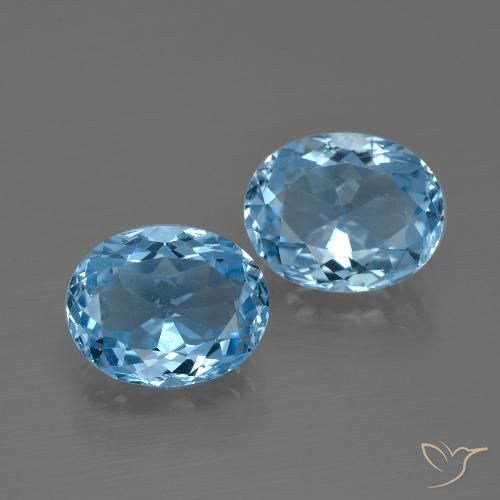 6.68 ct natürliche Himmerlblau Topas-Edelsteine, Oval Schliff, VVS-VS