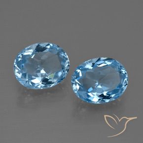 6.68 ct natürliche Himmerlblau Topas-Edelsteine, Oval Schliff, VVS-VS