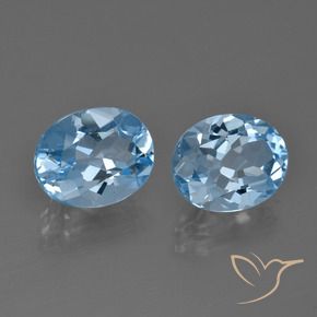 6.30 ct natürliche Himmerlblau Topas-Edelsteine, Oval, VVS