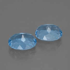 6.96 ct natürliche Swiss Blue Topas-Edelsteine, Oval Schliff, VS