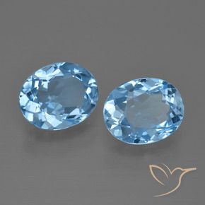 6.58 ct natürliche Himmerlblau Topas-Edelsteine, Oval, VVS-VS