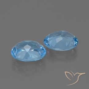 6.58 ct natürliche Himmerlblau Topas-Edelsteine, Oval, VVS-VS
