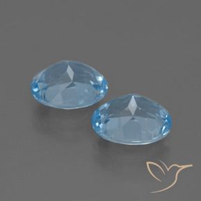 6.91 ct natürliche Himmerlblau Topas-Edelsteine, Oval, VVS-VS